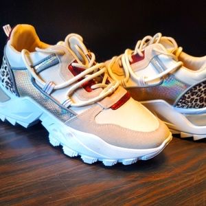Mutli-Color Platform Sneakers - Unbranded